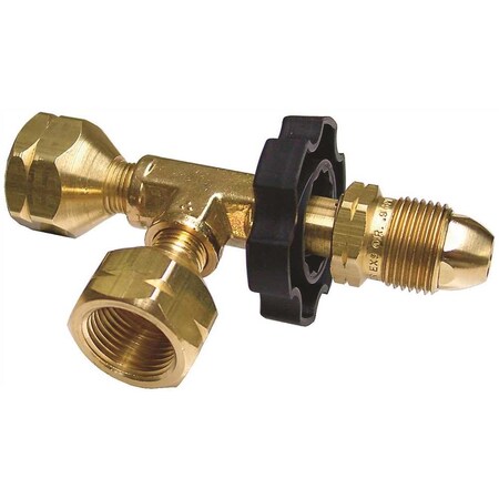 Mec M-Pol x F-Pol x F-Pol Tee Assembly 0.9 GPM Excess Flow Installed in M-Pol ME416